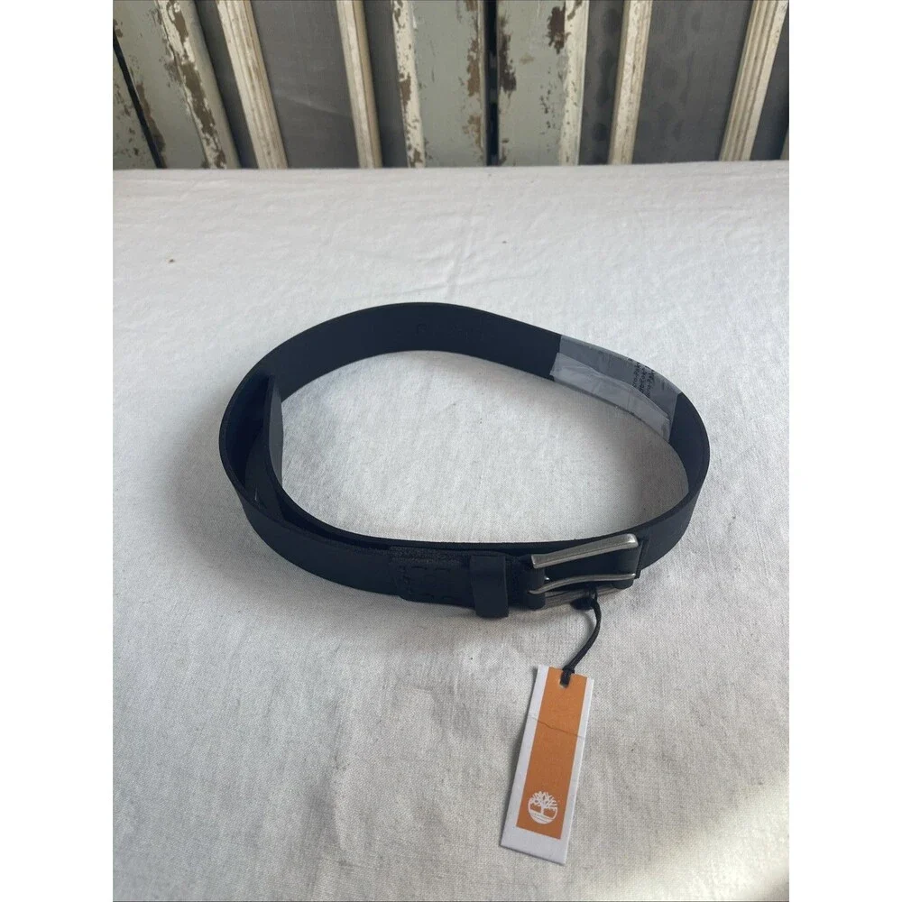 Timberland 40MM Pull Up Jean Belt BLACK Size 32